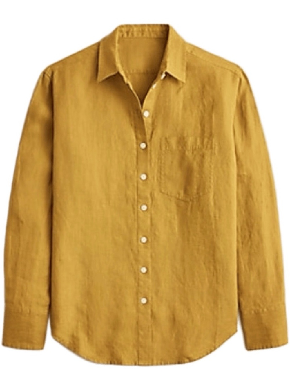 J.Crew Garçon Classic shirt in Baird McNutt Irish Linen in Bronzed Olive Size 14